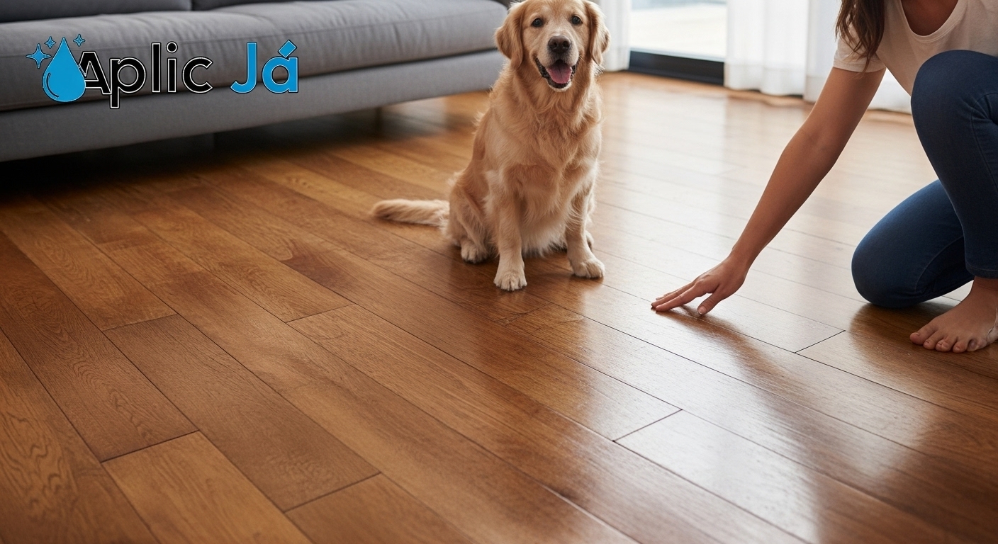 Técnico Edisom trabalhando na recuperação de pisos